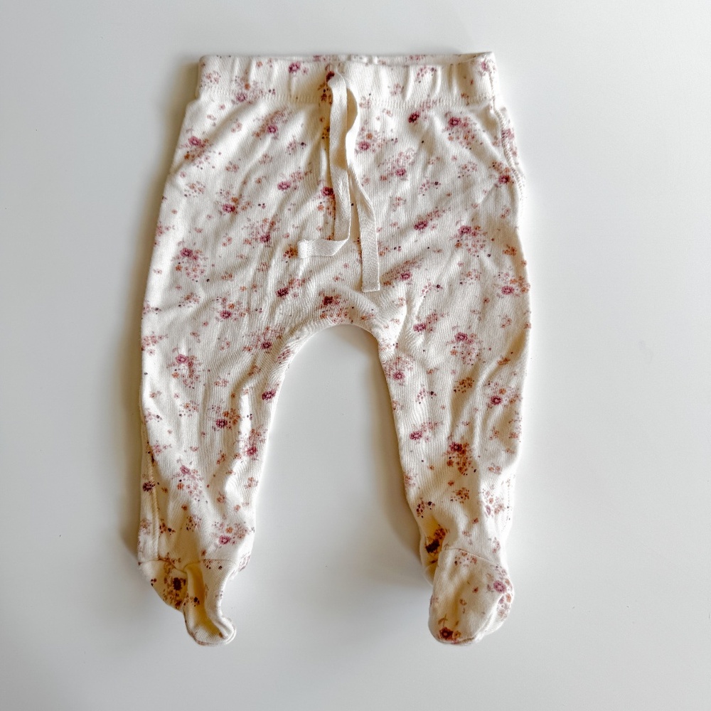 Jamie Kay Floral Footed Leggings for Baby or Infants 3-6 months, white